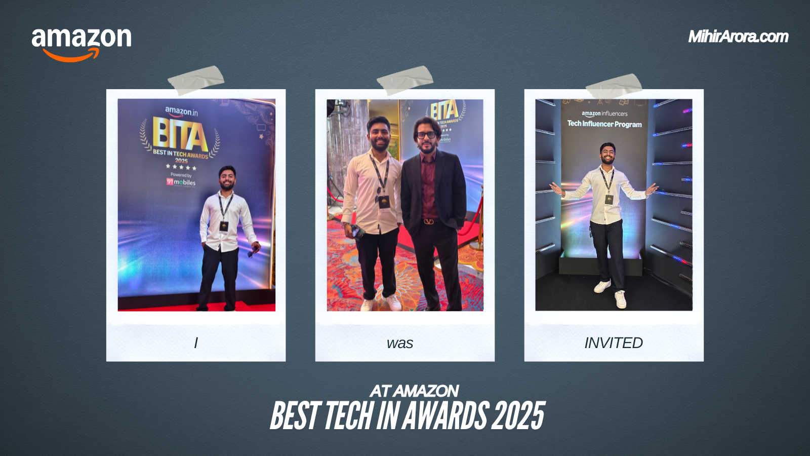 Mihir At Amazon Best Tech in Awards 2025 powered by 91Mobiles